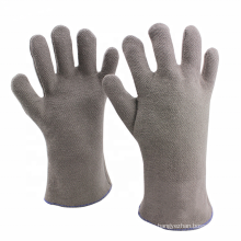 Cotton cloth compoud with polyester felt fabric heat reisstance  labor hand protection gloves